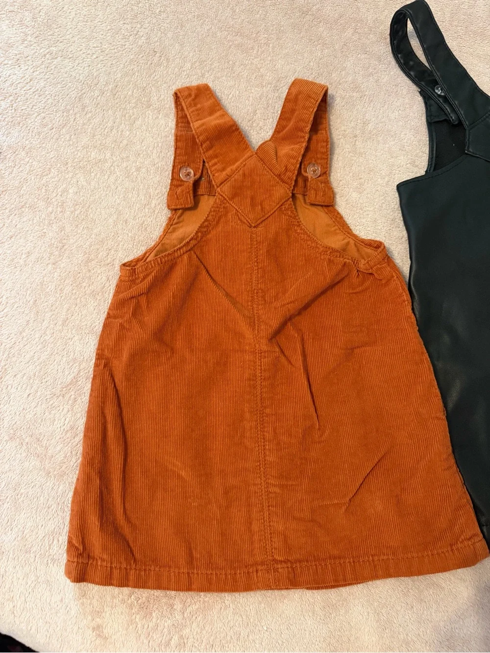 2T/4T Bundle Wonder Nation Corduroy & Faux Leather Overall Dresses